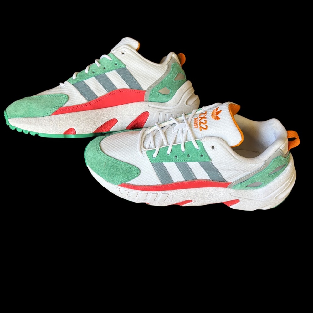 adidas ZX22 BOOST White, Mint & Coral Lifrstyle Runners Men’s 11 *EUC 1X